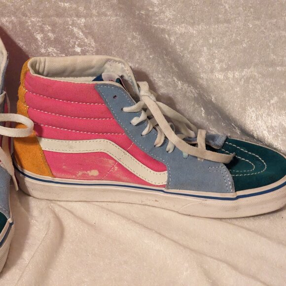 Classic Vans SK 8-HI Colorblock Skateboard Shoes Size 7.5 - Picture 3 of 12